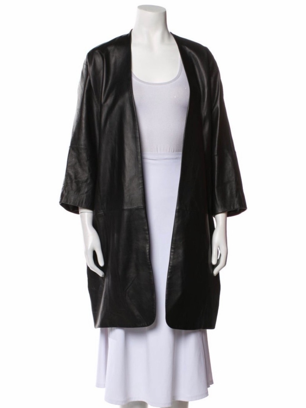 Vince Black Leather Coat
